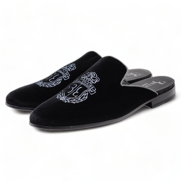 Billionaire Velvet Half Loafers Crest $965 main image 6